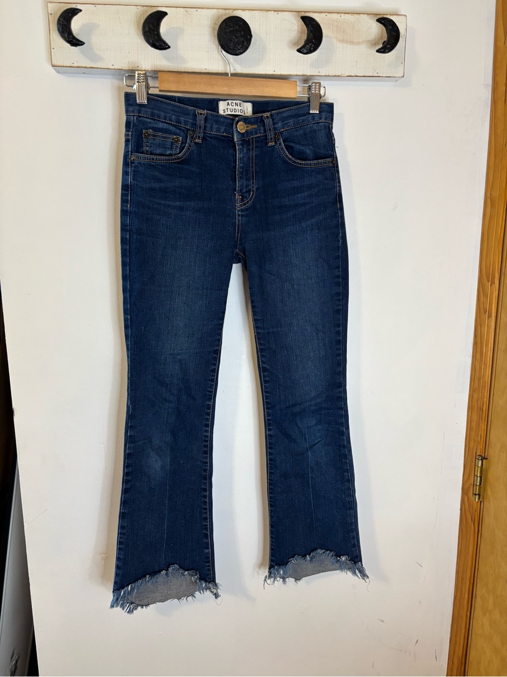 Acne Studio Bliss Merci Raw-Hem Dark Indigo Jeans